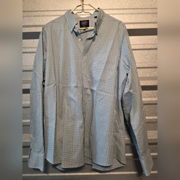 Charles Tyrwhitt Blue Checkered Button Down Shirt - Picture 2 of 4